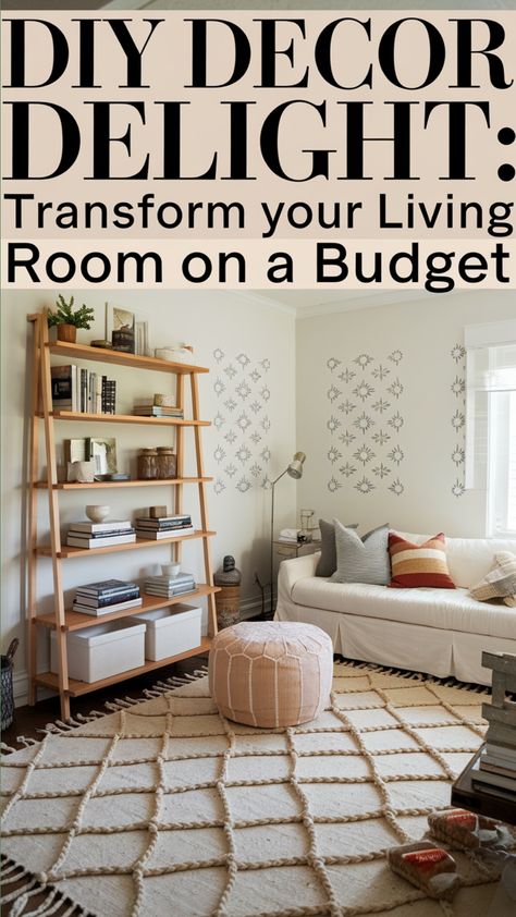 Elevate your living room's style without breaking the bank! DIY Decor Delight is a comprehensive guidebook that empowers you to revamp your space on a budget, featuring 20+ creative projects and 100+ design tips. Transform your room into a cozy oasis with ease, saving you time and money while achieving a chic, Instagram-worthy look.living
#room
#decoration
#ideas Living Room Decoration Ideas, Room Decoration Ideas, Creative Living Room, Living Room On A Budget, Creative Living, Living Room Decoration, Nature Inspired Design, Instagram Worthy, Living Room Style