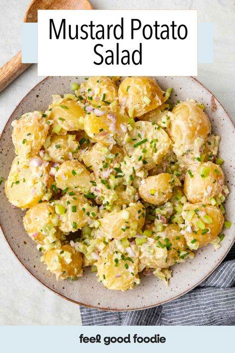 Dijon Mustard Potato Salad, Potato Salad With Dijon Mustard, Mustard Potato Salad Recipe, Chunky Potatoes, Dijon Potato Salad, Mustard Potato Salad, Traditional Potato Salad, Crispy Veggies, Healthy Mashed Potatoes