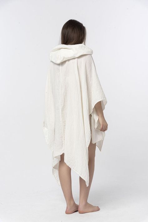 Cotton Cloak Kaftan ∆ Wrap Coat ∆ Cotton Hooded Cloak ∆ Nomad Cardigan ∆ Boho Poncho Coat ∆ Beach Robe Unique Kimono, Nomad Fashion, Poncho Design, Boho Poncho, Poncho Coat, Boho Dresses Long, Hooded Poncho, Hooded Cloak, Cotton Kimono