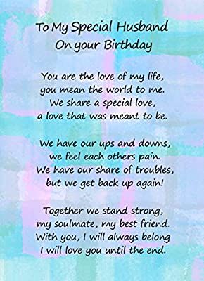 Romantic Birthday Verse Poem Card (Special Husband): Amazon.co.uk: Office Products Happy Birthday Boyfriend Quotes, Happy Birthday Husband Quotes, Birthday Message For Husband, Happy Birthday Boyfriend, Husband Birthday Quotes, Birthday Gorgeous, Birthday Verses, Birthday Wish For Husband, Wishes For Husband