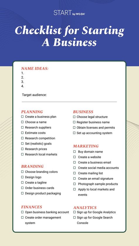 Checklist for starting a business Fashion Business Plan, Business Tax Deductions, Small Business Marketing Plan, Business Strategy Management, Business Plan Outline, Party Planning Business, Starting Small Business, Business Plan Template Free, Startup Business Plan