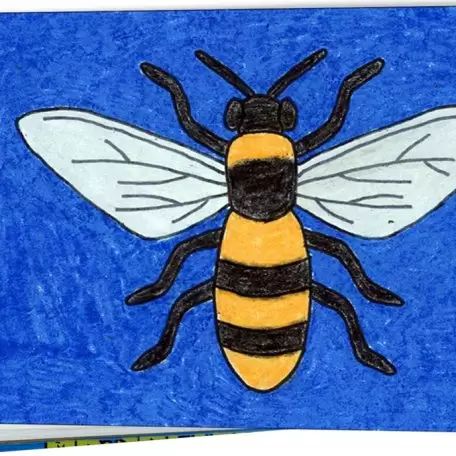 Drawings To Trace Sketch, Art Projects For Kids Easy, Drawings To Trace, Bee Coloring Pages, Art Projects For Kids, Easy Drawings For Kids, Bee Art, Drawing Projects, Sketches Easy