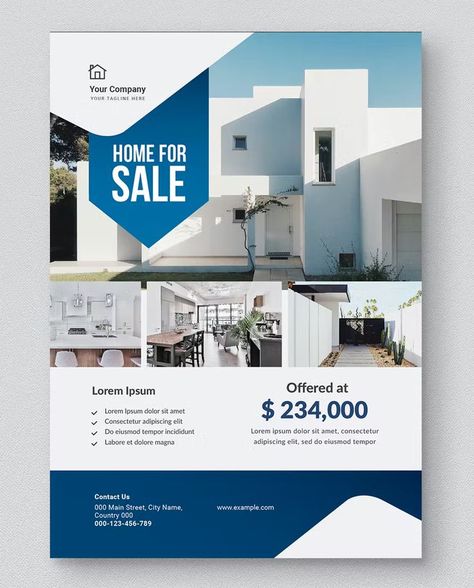 Real Estate Flyer Design Template PSD, AI + Instagram Post and Story Design Estate Flyer Design, Real Estate Flyer Design, Modern Homes For Sale, Real Estate Advertising, Flyer Design Layout, Real Estate Flyer Template, Story Design, Real Estates Design, Real Estate Logo Design