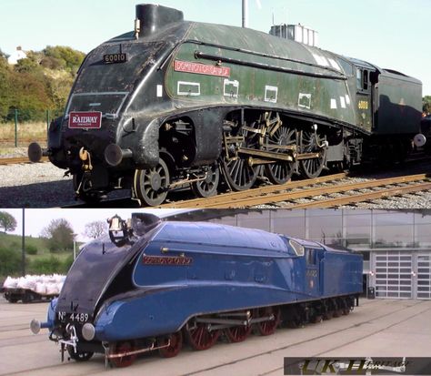 Rowan Jackson - 60010 - 4489 Dominion of Canada - Before and After cosmetic restoration Steam Trains Uk, Train Museum, National Railway Museum, Garden Railroad, Traction Engine, Steam Railway, Railway Museum, Lionel Trains, Backyard Water Feature