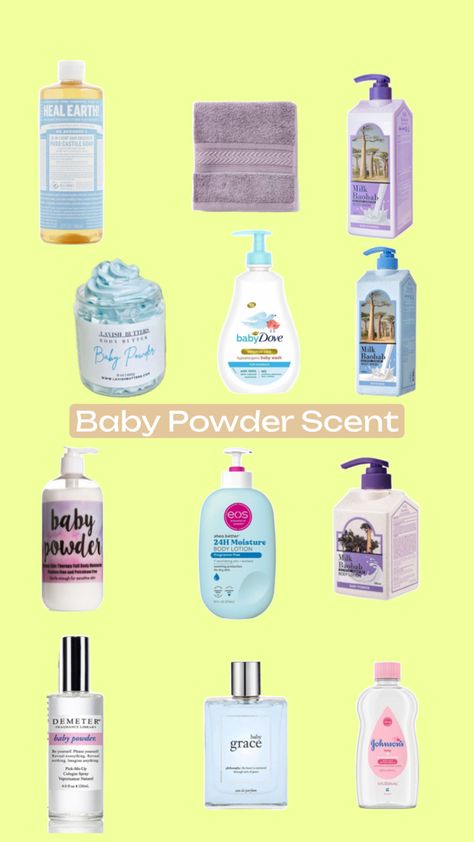 How to smell like baby powder. Smell Like Baby Powder, Pure Castile Soap, Castile Soap, Perfume Scents, Body Care Routine, Baby Powder, Perfume Collection, Self Improvement Tips, Smell Good