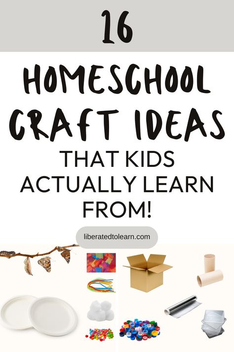 16 Homeschool Craft Ideas That Kids Actually Learn From Homeschool Crafts For Kids, Homeschool Learning Activities, Homeschool Project Ideas, Homeschool Craft Ideas, Kindergarten Homeschool Activities, Homeschool Activities Kindergarten, Unschooling Ideas, Homeschool Art Projects, Homeschool Projects