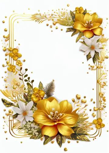 Free Gold Flower Frame Image Image Flower, Morden Art, Flower Picture Frames, Frame Image, Flower Graphic Design, Trophy Design, Moms Crafts, Logo Design Art, Frame Background