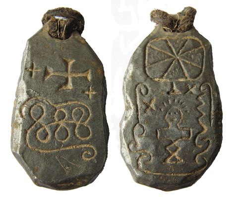 Pewter Talisman. Ancient Magic, Baba Jaga, Ancient Stone, Art Ancien, Metal Detector, Mesopotamia, Ancient Artifacts, Evil Spirits, Amulets