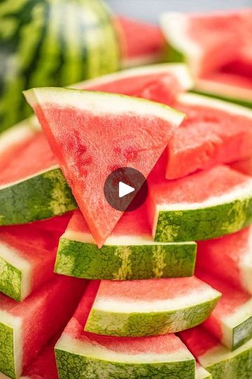 Learn how to cut a whole watermelon into cubes, spears, and slices for snacking and to use in all of your favorite recipes. For all the details ➡️ https://thestayathomechef.com/how-to-cut-a-watermelon/ | The Stay At Home Chef | The Stay At Home Chef · Original audio Stay At Home Chef, Cut Watermelon, Watermelon Slices, Home Chef, Spears, Watermelon, Chef, Favorite Recipes, Snacks