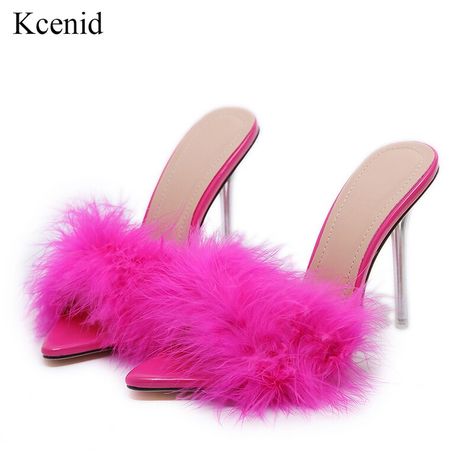 Smarter Shopping, Better Living! Aliexpress.com Transparent High Heels, Pink Movies, Pink Mules, Prom Dresses Long Pink, Flower Girl Shoes, Pink Slippers, Pink High Heels, High Heel Slippers, Sneaker Slippers