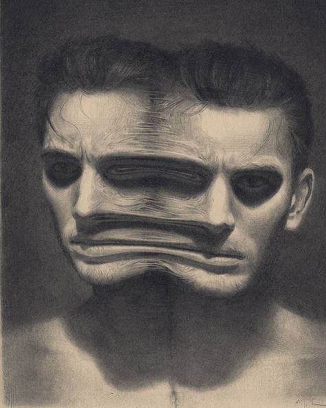 Miles Johnston, Distortion Art, Surreal Artwork, Gcse Art, Arte Inspo, Two Faces, A Level Art, Ap Art, A Drawing