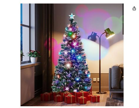 Fake Xmas Tree, Storing Christmas Decorations, Fiber Optic Christmas Tree, Christmas Tree Collection, Traditional Holiday Decor, Led Color Changing Lights, Optical Fiber, Color Changing Lights, Artificial Tree