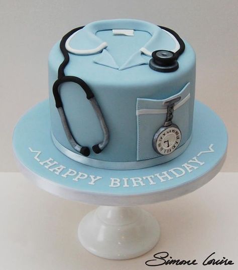 Simone Louise Cakes                                                                                                                                                                                 Mais Medical Cake Ideas, Doctor Cake Ideas, Doctor Husband, Medical Cake, Doctor Cake, Nursing Cake, Medical Theme, Big Cakes, Theme Cake