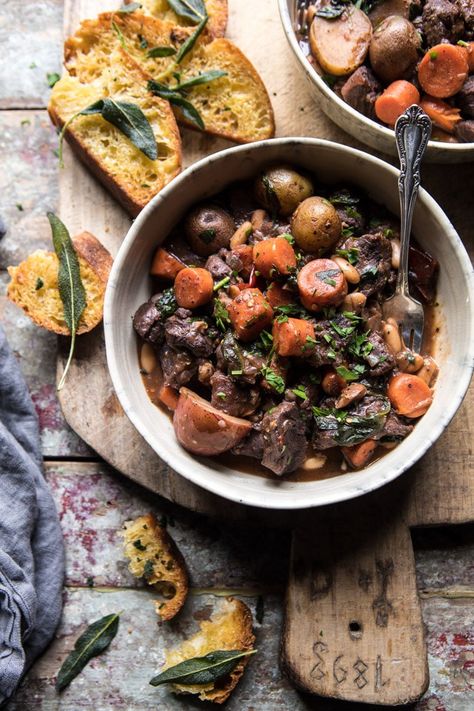 Better For You Instant Pot Spicy White Bean Beef Stew | halfbakedharvest.com @hbharvest Half Baked Harvest Beef Stew, Half Baked Harvest Recipes, Hearty Soup Recipes, Easy Beef Stew, Pot Beef Stew, Instant Pot Soup Recipes, Slow Cooker Beef Stew, Harvest Recipes, Best Instant Pot Recipe