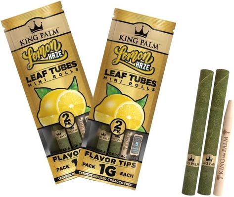 King Palm | 4 Lemon Haze Mini Rolls | 2 Packs | Cordial Leaf Pre Rolled Cones Pre Rolled Cones, King Palm, Mini Rolls, Lemon Leaves, Kitchen Roll, Cordial, Diet And Nutrition, Health And Nutrition, Rolls