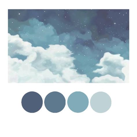 Cloudy Color Palette, Clouds Color Palette, Sky Blue Color Palette, Sky Color Palette, Color Design Inspiration, Hex Color Palette, Color Palette Challenge, Color Schemes Colour Palettes, Palette Art