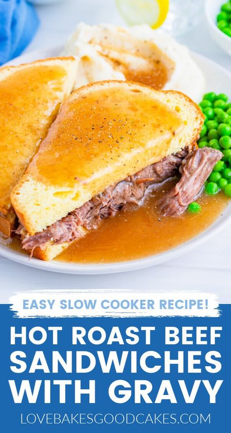 Hot Roast Beef Sandwiches with Gravy is good old-fashioned comfort food! Serve it with mashed potatoes and your favorite veggie for a comforting meal any night of the week. Beef Commercial, Hot Roast Beef Sandwich, Hot Roast Beef Sandwiches, Hot Beef Sandwiches, Roast Beef Sandwich, Beef Sandwiches, Milk Street, Roast Beef Sandwiches, With Mashed Potatoes