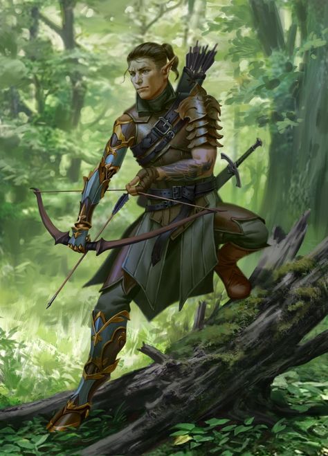 ARCADIA 7 | MCDM Productions on Patreon Wood Elf Ranger, Sara Thompson, Scoia Tael, Pathfinder Rpg Characters, Ranger Dnd, Elf Archer, Archer Characters, Elf Ranger, Dnd Elves