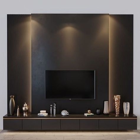 Ruang Tv, Modern Tv Room, Feature Wall Living Room, Modern Tv Wall, Living Room Tv Unit, Tv Room Design, Living Room Decor Fireplace, Living Room Design Inspiration, Tv Wall Design