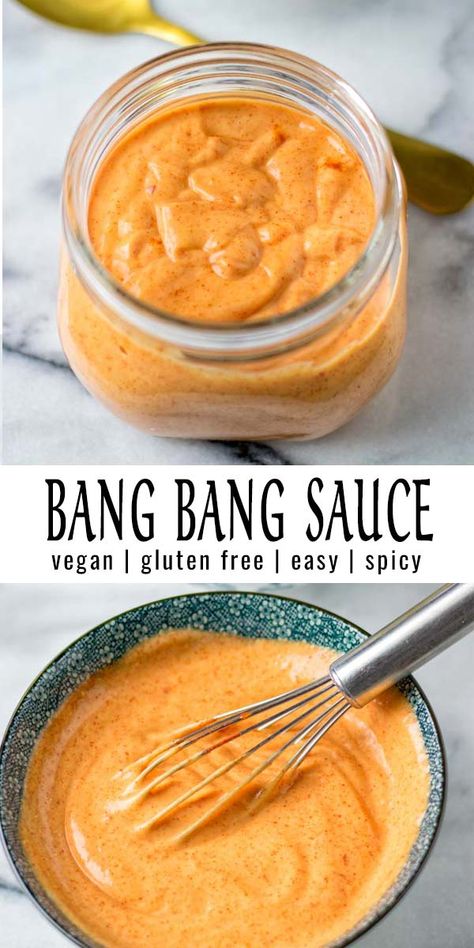 This Bang Bang Sauce is easy to make and tastes like the real deal, if not better. It is ready in one minute and so versatile. Delicious, tasty and no one would ever tell it is vegan. #vegan #dairyfree #vegetarian #glutenfree #contentednesscooking #mealprep #dinner #lunch #bangbangsauce #comfortfood Bang Bang Sauce, Startup Tips, Vegan Sauces, Makanan Diet, Homemade Sauce, Vegan Condiments, Vegan Foods, Bang Bang, Vegan Eating