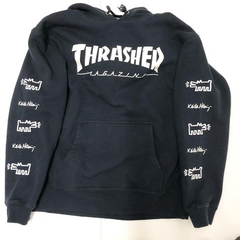 Thrasher x Keith haring hoodie ⛓ was only made in Japan (sold) | Instagram Thrasher Clothing, Thrasher Sweatshirt, Thrasher Skateboard Magazine, Thrasher Skateboard, Thrasher Flame, Skateboard Magazine, Skateboard Style, Thrasher Skate, Thrasher Hoodie