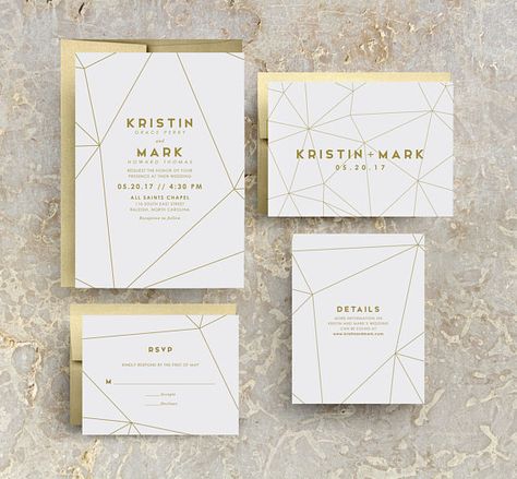 Gold Geometric Wedding Invitation, Gold Wedding, Gold Invites, Modern, Geometric Invitations, Geometric Invites, Gold Geometric, SAMPLE Modern Invitation Design, Geometric Invitations, Wedding Invitation Gold, Wedding Invitations Design, Geometric Wedding Invitation, Rose Gold Invitations, Gold Wedding Invitation, Graphisches Design, Gold Wedding Theme