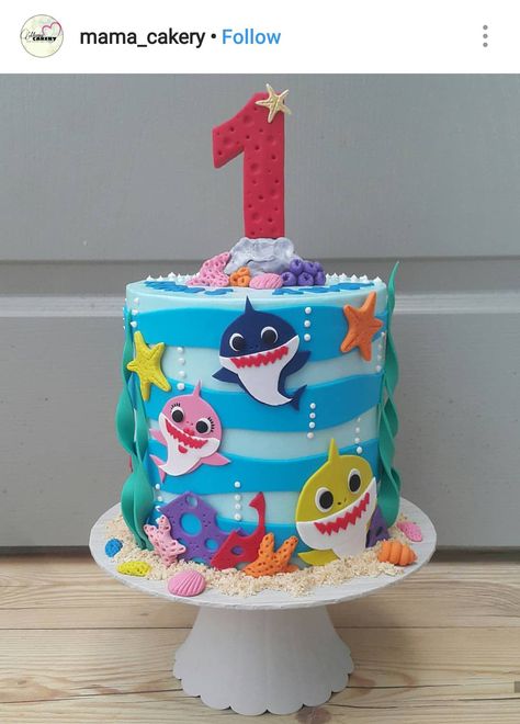 Baby Shark Doo Doo Doo Custom Birthday Cake Baby Shark Birthday Cake Boy, Baby Shark 2nd Birthday Cake, Baby Shark Birthday Party Boy Cake, Baby Shark Cake Boy, Baby Shark Cake Ideas, Baby Shark Birthday Cake, Baby Shark Cake, Shark Birthday Cakes, Boys 1st Birthday Cake