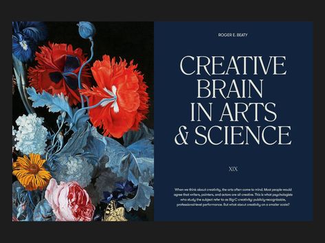 Scientific Journal / Creative Brain in Arts & Science Art Direction & Design Scientific Magazine, Scientific Journal, Science Magazine, Science Journal, Journal Art, Website Branding, Science Art, Magazine Design, Visual Design