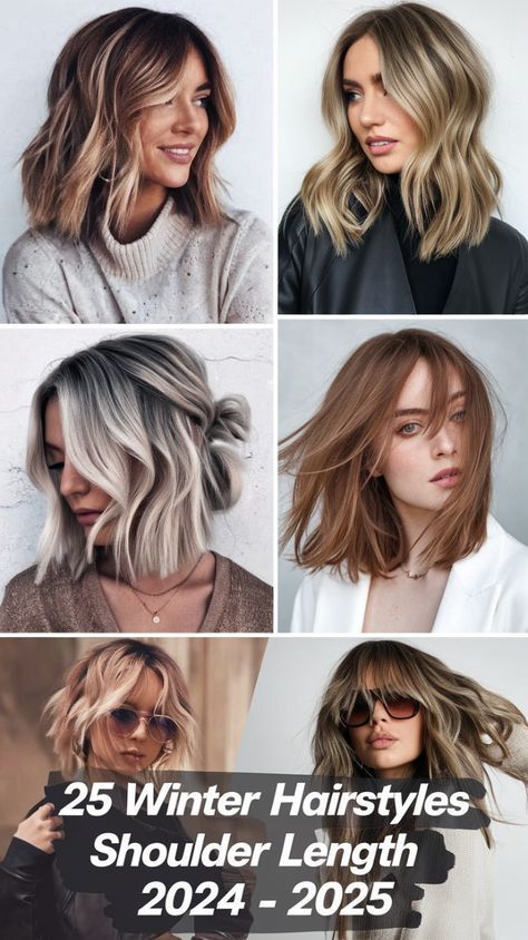 Short Bob Hairstyles Shoulder Length, Winter Bob Hairstyles, Hairstyles For Naturally Straight Hair, Hairstyles For Shoulder Length Straight Hair, Medium Hair Trends 2024, Mid Length Winter Hairstyles, Medium Hairstyle Women 2024, Hairstyle Fall 2024, Hairstyles Winter 2024