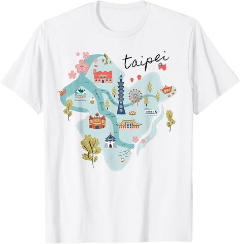 Amazon.com: Travel Around Asia Taiwan Taipei Map Vacation Souvenir Tee T-Shirt : Clothing, Shoes & Jewelry Taipei, Travel Around, Branded T Shirts, Taiwan, Shoes Jewelry, Top Styles, Fashion Branding, Map, T Shirts