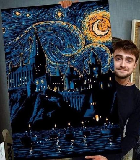 Harry Potter Oil Pastel Art, Harry Potter Oil Painting, Harry Potter Aesthetic Painting, Harry Potter Art Painting Canvases, Harry Potter Painting Ideas On Canvas, Harry Potter Painting Ideas, Harry Potter Canvas Painting, Hogwarts Painting, Hours Drawing