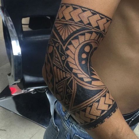 Elbow Forearm Tattoo, Marquesan Tattoo, Bird Of Paradise Tattoo, Word Tattoo Designs, Chest Tattoo Ideas, Hip Thigh Tattoos, Forearm Band Tattoos, Band Tattoo Designs, Polynesian Tattoo Designs