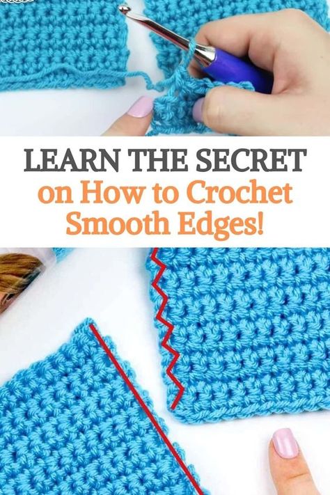 Straight Crochet Edges Tutorials, How To Keep Crochet Rows Even, Single Crochet Edging, Crocheting Straight Edges, How To Keep Edges Straight In Crochet, How To Get Straight Edges In Crochet, How To Keep Crochet Edges Straight, Straight Edges In Crochet, Crochet Straight Edges