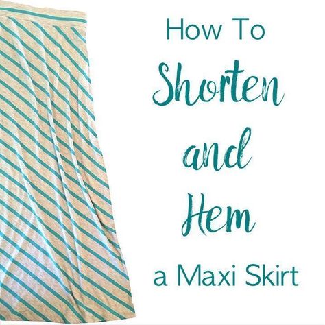 Have a long maxi skirt that is just too long and needs shortened? Here's how to shorten and hem a maxi skirt the easy way with some great easy steps even for a beginner seamstress! Step by step instructions for shortening a skirt. #sewing #sewingtutorials #sewingtips #sewingprojects #tutorial #howto #sixcleversisters Diy Maxi Skirt, Maxi Skirt Pattern, Blue Maxi Skirt, Handmade Gifts Diy, Handmade Skirts, Skirt Tutorial, Maxi Rok, Diy Skirt, Sewing Skirts