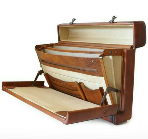 Travel Desk, Wooden Bag, Portable Desk, Leather Briefcase, Leather Shops, Wood Boxes, Box Art, Luxury Items, Leather Working