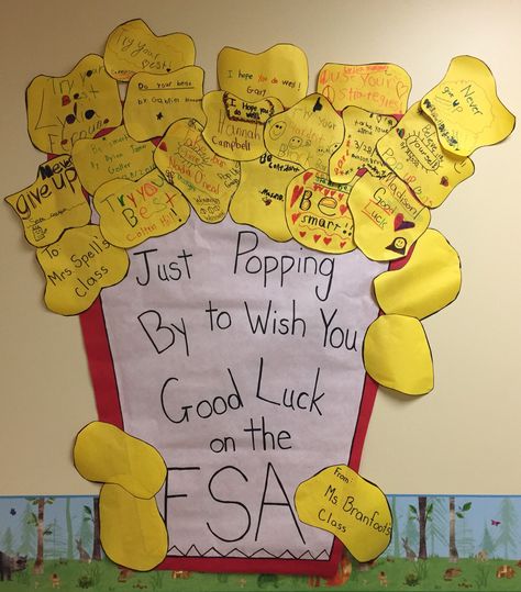 Popping by to wish you good luck. Testing encouragement poster Staar Posters, Testing Encouragement Posters, Testing Motivational Posters, State Testing Motivation, Testing Treats For Students, Test Prep Motivation, Test Motivation, Motivation For Students, State Testing Encouragement