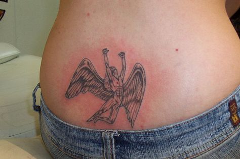 Led Zeppelin Hermit Tattoo, Les Zeppelin Tattoo, Led Zeppelin Hermit, Led Zeppelin Tattoo, Tramp Stamp, Rune Tattoo, Spiritual Tattoos, Led Zep, Led Zeppelin