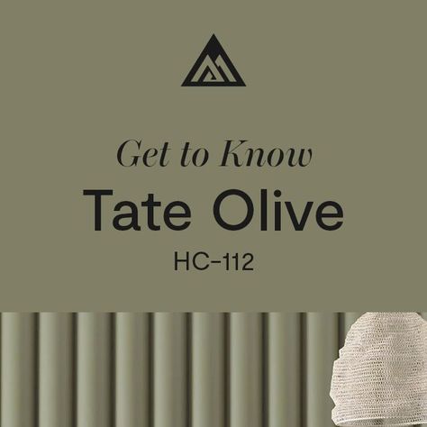 Benjamin Moore on Instagram: "Let's get to know Tate Olive HC-112! A sublime choice for accent walls and other spaces, this deep, grounded green has a hint of warmth, making it a perfect option when you're ready to venture towards hues beyond neutral. Swipe through to explore color pairings, different shades, and more, then tell us in the comments where you're planning to paint this fall. . If you’re ready to get started on your next paint project, shop at your locally owned store or use promo code REGAL20 in your cart to save 20%* on up to three gallons of Regal® Select Interior paint now through September 28. *See site for terms. #BenjaminMoore #Paint #Home #DIY #InteriorDesign" Benjamin Moore Olive Branch, Mossy Oak Benjamin Moore, Olive Grey Paint, Tate Olive Benjamin Moore, Benjamin Moore Tate Olive, Tate Olive, Olive Green Paint Colors, Olive Paint, Olive Green Paint