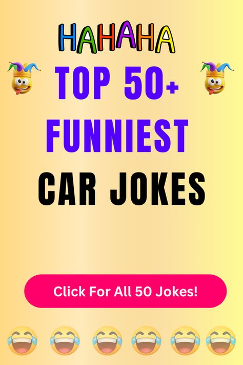 Check Out The Top 50+ Funny Car Jokes And Puns. Click For All 50+ Hilarious Car Jokes! Driving Jokes, Car Puns, Jokes And Puns, Car Jokes, Feeling Under The Weather, Top Car, Math Test, Drive Me Crazy, Math Books