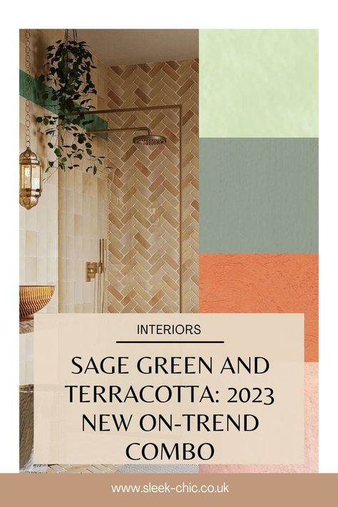 Sage green and terracotta is the colour combination we never saw coming, yet it’s one of the hottest rising interiors trends 2023. This colour combination is perhaps the next best thing in our interiors since pink and grey, it represents the perfect balance of tranquility, coolness and warmth. And we want to hotly embellish every inch of our interior with this cool colour combination. Sage Green And Terracotta, Terracotta Bathroom, Sage Green House, Green And Terracotta, Summer House Interiors, Terracotta And Green, Green Color Combinations, Good Color Combinations, Colour Combos