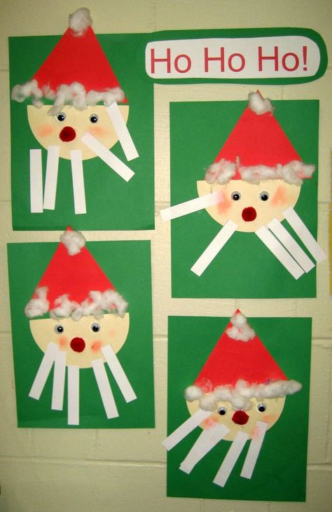 Graph Letters, Santa And Rudolph, Santa Craft, Christmas Art For Kids, Christmas Art Projects, Christmas Crafts For Toddlers, Preschool Christmas Crafts, Santa Crafts, Toddler Arts And Crafts