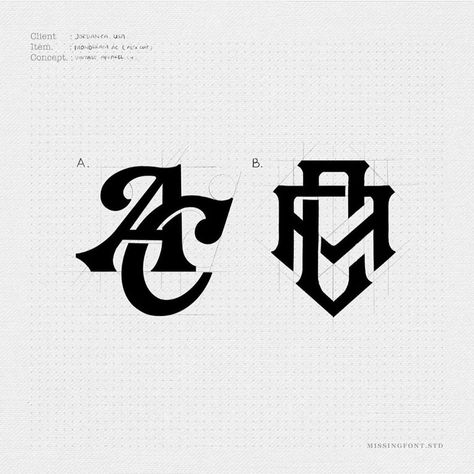 Ac Monogram, Typo Logo Design, Sports Logo Inspiration, Make Your Own Logo, Typographic Logo Design, Minimalist Illustration, Illustrator Design, Typo Logo, Monogram Logo Design