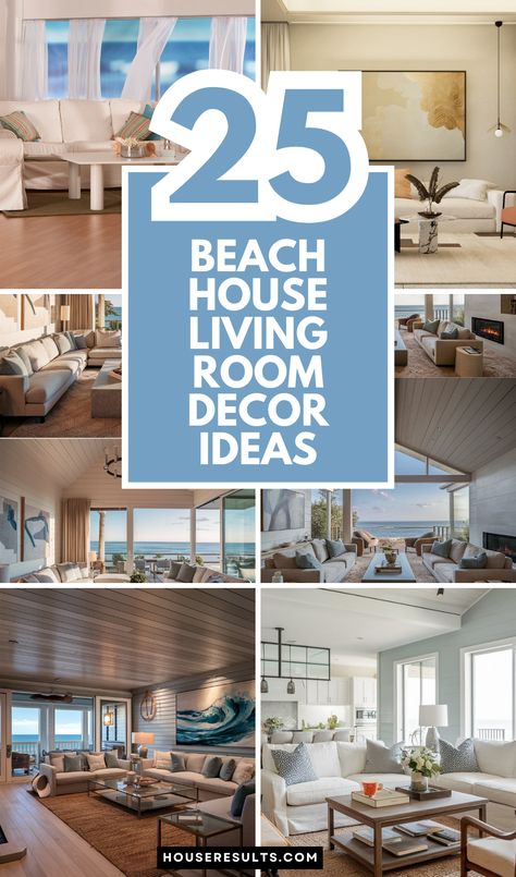 🛋️🌴 Elevate your living room with beach house decor ideas that capture the essence of coastal living. Create your own ocean escape! 🌊🏡 #BeachHouseLivingRoomDecorIdeas #InteriorDesign Beach Living Rooms, Beach House Living Room Ideas, Condo Living Room Decor, House Living Room Decor, Beach House Decorating, Beach House Decor Living Room, Living Room Theme, Retro Beach House, House Decor Ideas