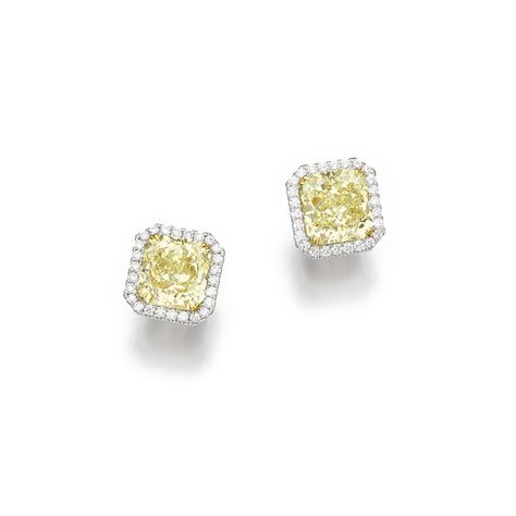 Yellow Stud Earrings, Yellow Diamond Earrings Studs, Yellow Diamond Earrings, Yellow Diamond Jewelry, Gold Jewelry Prom, Yellow Diamond Earring, Yellow Gold Diamond Earrings, Round Diamond Earrings, Designers Jewelry Collection