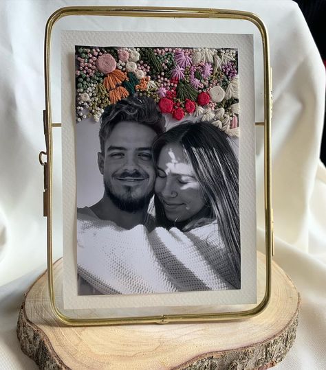 Embroidered photo print🌺 bring your photo to life with a pop of colourful thread🧵 Swipe to see the inspo photo for the flowers! My favourite thing about embroidery is that you can make such special gifts for your loved ones! So happy I can finally show this one I embroidered for Jacob’s birthday🥰 #embroidery #embroideryartwork #embroiderersofinstagram #embroideredflowers #flowermeadow #nature #personalisedgifts #photogifts Embroidered Photo Art, Embroidered Photo, Birthday Post Instagram, Embroidery Template, Framed Embroidery, Birthday Posts, Paper Embroidery, Diy Resin Art, Diy Art Painting