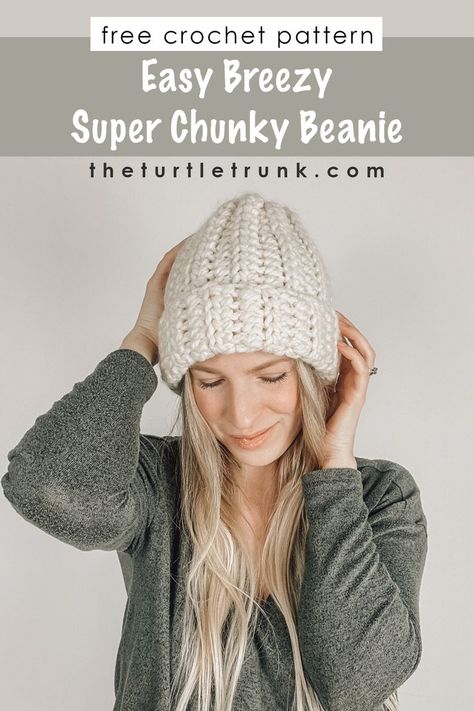 Super Bulky Weight Yarn Crochet Patterns, Crochet Hat Pattern Free Chunky, Crochet Chunky Hats, Crochet Beanie Pattern Free Slouchy, Crochet Wool Beanie Pattern Free, Bulky Yarn Beanie Crochet Pattern, Extra Chunky Yarn Crochet Pattern, Crochet Hats Free Pattern Thick Yarn, Bulky Yarn Hat Patterns Crochet