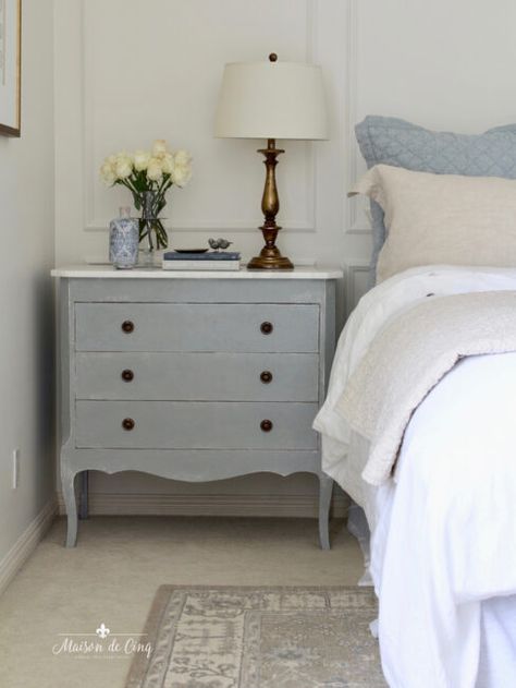 French Country Master Bed Bedroom, Bedroom Trim, Liz Allen, Townhouse Inspiration, French Bedrooms, French Inspired Decor, Country Style Bedroom, Aesthetic Architecture, French Farmhouse Style