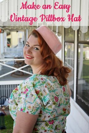 how to make an easy vintage pillbox hat with Va-Voom Vintage How To Make A Pill Box Hat, How To Make A Pillbox Hat, Pillbox Hat Pattern, Classic Hollywood Fashion, Hostess Outfit, Millinery Diy, 1930s Hats, Retro Hairstyles Tutorial, Hats Design