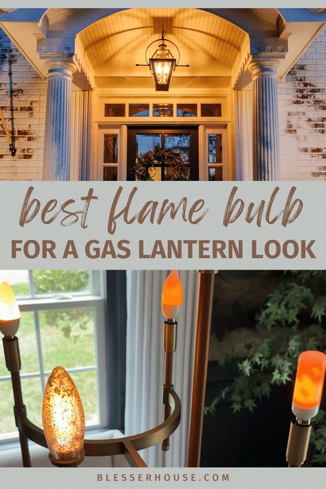 A product test of the best flame bulbs ranked from best to worst and compared to real flames to help you achieve a gas lantern look in your outdoor lighting. Mood Board Diy, Lantern Light Fixture, Dream Building, Neutral Holiday Decor, Vintage Fall Decor, Gorgeous Homes, Budget Interior Design, Copper Lantern, Daylight Bulbs