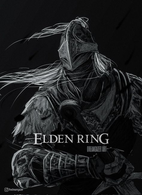 Elden Ring Fan Art Tarnished, Elden Ring Black And White, Elden Ring Confessor, Raging Wolf Elden Ring, Elden Ring Pfp, Elden Ring Poster, Elden Ring Fan Art, Elden Rings, Elder Ring